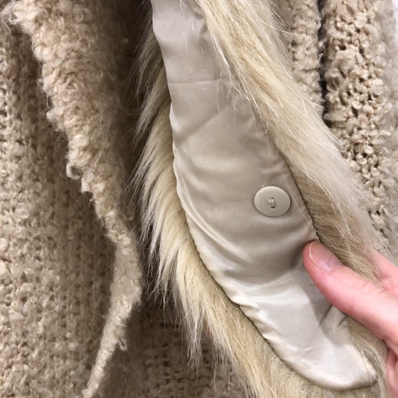 Guess Cardigan Sweater w/ Detachable Faux Fur - Picture 4 of 4